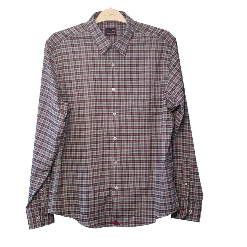 UNTUCKit Dezzani Plaid Flannel Shirt L